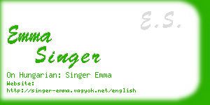 emma singer business card